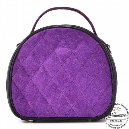 Женская кожаная сумка "Селин" (сирень\бордо)